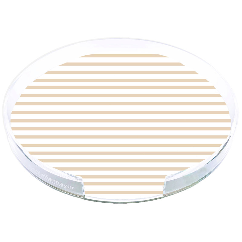 D Esprit Marin Acrylic Decorative Tray, Beige/White