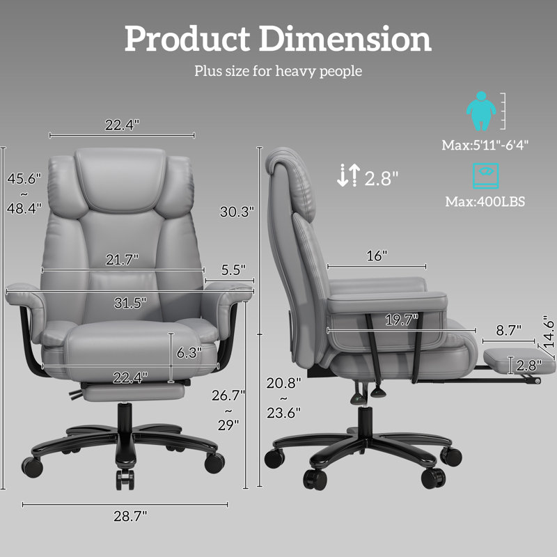 Fauteuil de bureau Cumbie, Gris