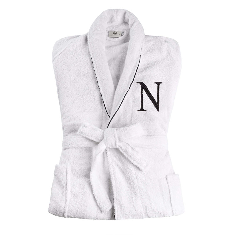 Peignoir mi-mollet unisexe avec poches 100% coton égyptien West Oak Lane, G / TG, N