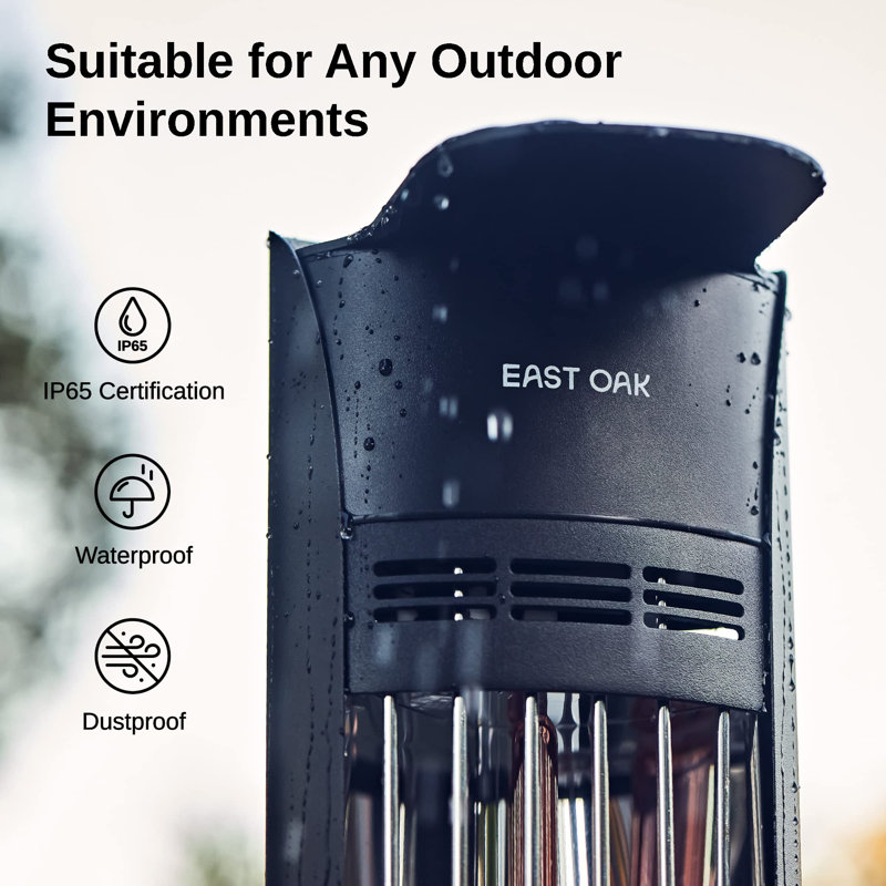 1500W Black Aluminum Electric Infrared Tower Heater