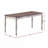 Transitional Dining Table Antique White Oak Top Rectangle 2 Extension Leaves-1668021025