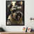 Impression noire sur toile encadrée sélectionné