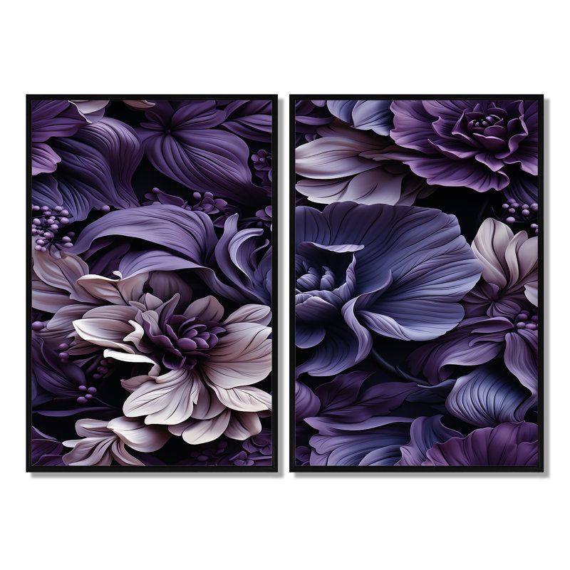Shadowed Elegance Moody Patterns - chalet vert, art mural traditionnel, Noir, H 36 po x l 48 po