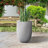 16" W x 21.5" H Concrete Tall Round Flower Planter Handcrafted Brown Large Plant Pots with Drainage Hole-1522835328-1540417181