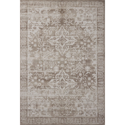 Tapis taupe / ivoire Loloi Winnah