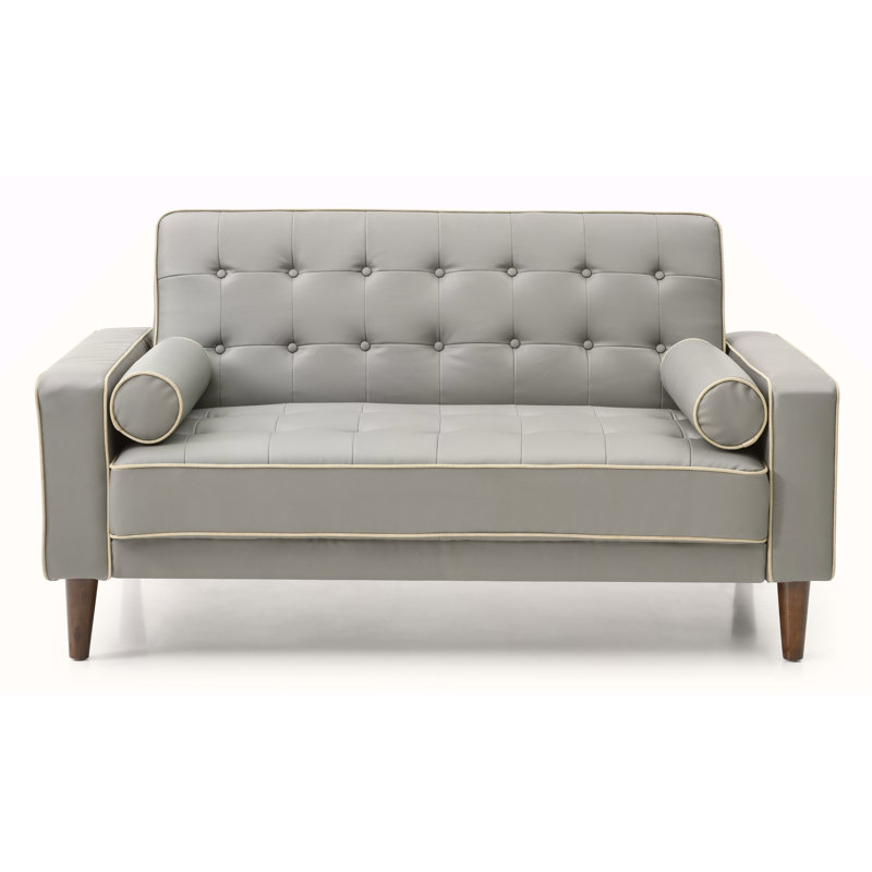 Causeuse contemporaine grise pour deux, Gris
