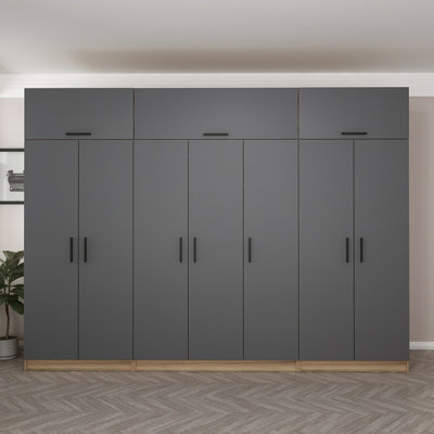 Elina 7 Door Manufactured Wood Wardrobe