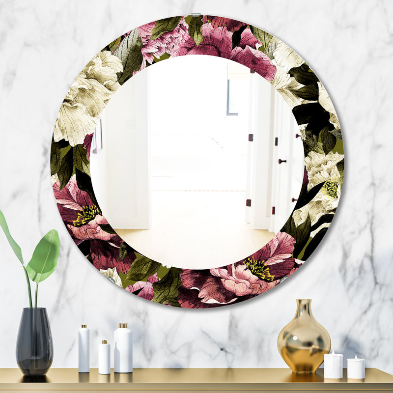 Miroir mural Obsidian Bloom 19, H 31,5 po x l po