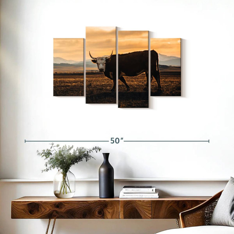 Brampt Looking Bull, 22" H x 36" W