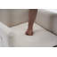 Chaise berçante en coton et lin avec repose-pieds réglable-93807017