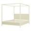 Très grand lit plateforme à baldaquin en bois avec lattes de soutien, beige-1049034354-1049034358