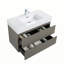 Meuble-lavabo blanc 36 po avec lavabo, grand meuble-lavabo flottant mural pour salle de bain moderne, lavabo blanc une pièce sans drain ni robinet, pré-assemblé-1824710451