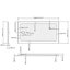 Base de douche en acrylique 60 po x 32 po antidérapante (drain à gauche), acrylique renforcé avec fibre de verre, seuil bas, bride de carrelage intégrée, 12 anneaux de support en PVC, certifié cUPC-126304815