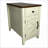 Farmhouse Nightstand with Charging Station, Drawer and Barn Door, Brown-146074032