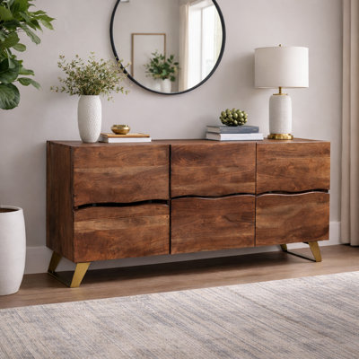 Buffet en bois d'acacia de 71 po de large Morrell
