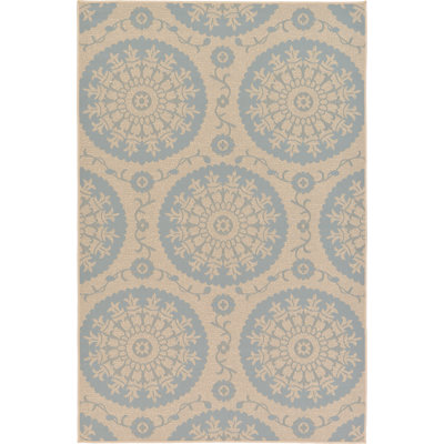 Tapis bleu intérieur / extérieur Malaga