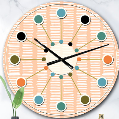Horloge murale rétro Mid-Century