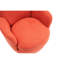 Fauteuil pivotant orange avec coussin haute éponge - Base de meuble de salon en acier inoxydable doré