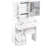 29.2" Small Left Drawer Desktop Vanity Table + Cushioned Stool-114233175