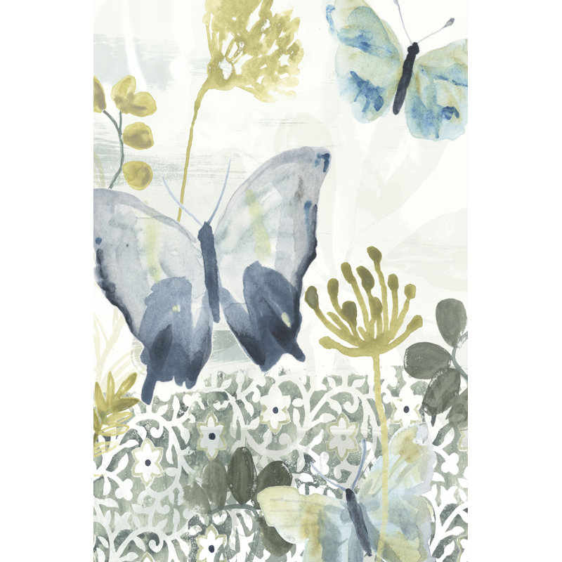 " Butterfly Concerto II " by June Erica Vess Painting Print, 48" H x 32" W