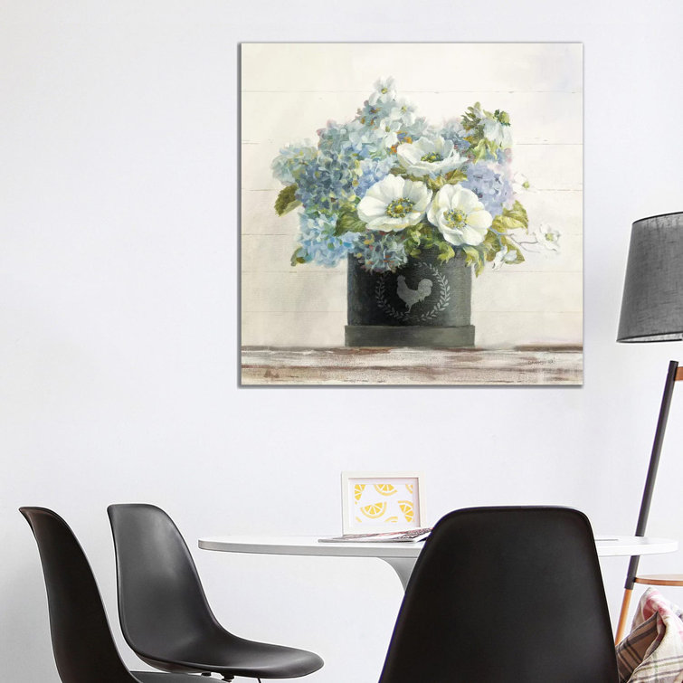 Anemones In Hatbox by Danhui Nai - Painting on Canvas