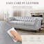 Canapé Chesterfield 3 places 84,65 po Aurelia-1814288481