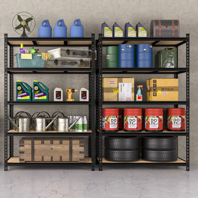 Étagère de rangement ajustable en métal robuste à 5 niveaux (H 72 po x l 48 po x P 24 po)
