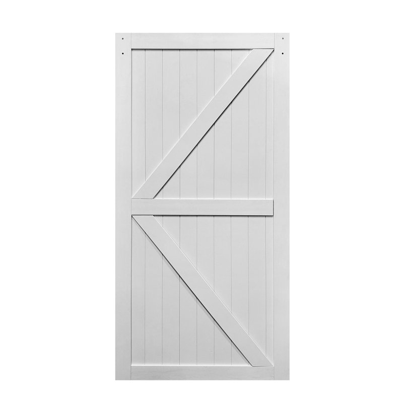 Trous pré-percés en MDF pour porte de grange Assemblage facile - Porte simple, quincaillerie non incluse, 44" x 80", White