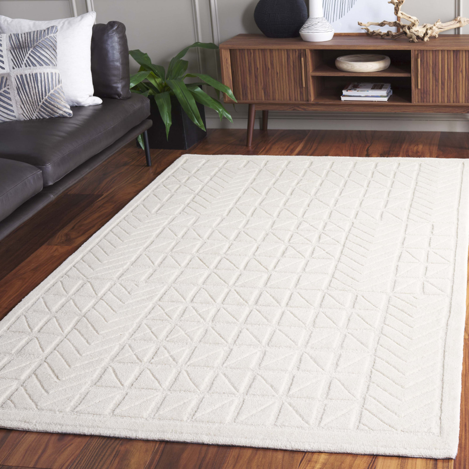 Noni Hand-Tufted Wool Geometric Rug, Rectangle 5' x 8'
