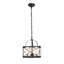 Luminaire suspendu tambour unique à 3 lumières Wright
