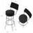 Swivel Upholstered Counter Stool with Metal Frame