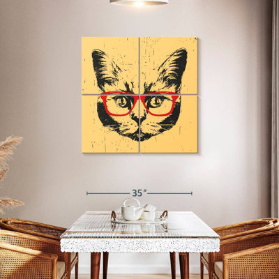Chat Brampt avec lunettes