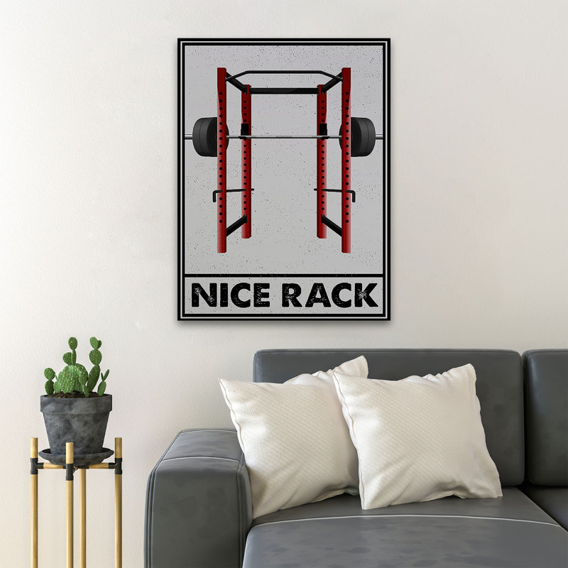Gym Tools - Nice Rack - 1 pièce, impression sur toile tendue, H 14 po x l 11 po x P 2 po