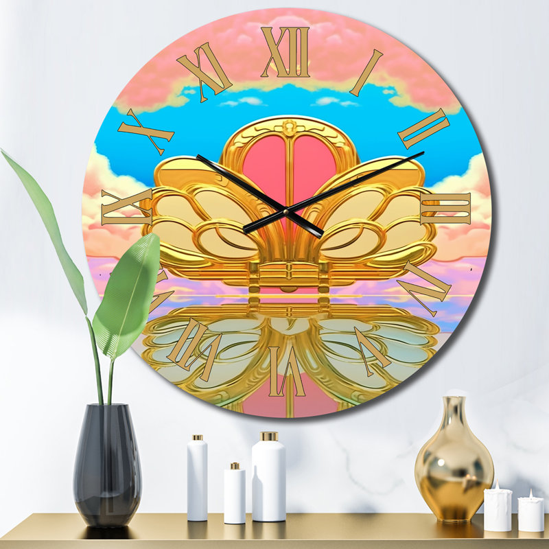 Horloge murale en métal Jakaylen, Moyenne