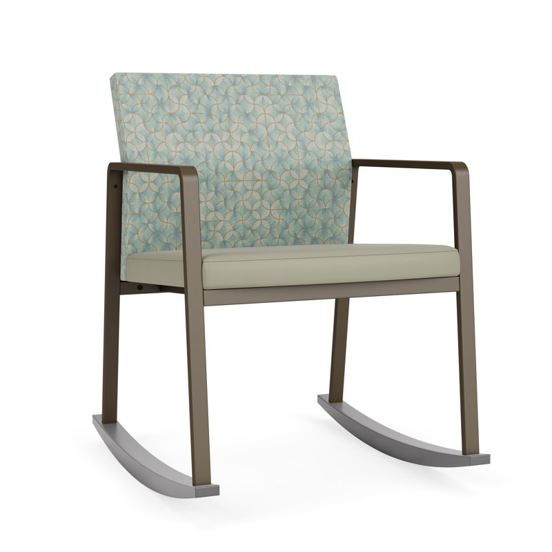 Chaise berçante Gansett, Bronze, Dossier - Tour de guet en mousse de kaléidoscope