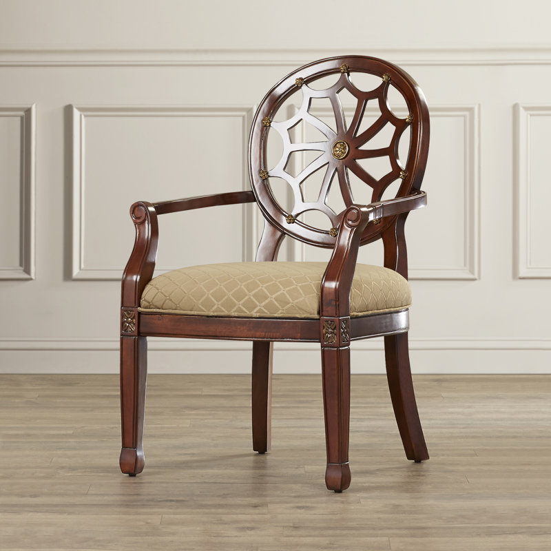 Fauteuil en coton 23,75 po Lucinda, Acajou moyen, Brun