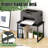 Sahitya Printer Stand With Storage For Desk, Black Desktop Printer Stand Shelf Organzier For Home/Office Heavy Duty Printer Riser Under Desk Small Table For Printer Fax Machine Copier Scanner