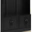 Portemanteau noir de 79 pouces pour le couloir / salon, design 4 en 1 avec banc d'entrée, armoire à chaussures + 6 armoires + 4 crochets à manteau + tablettes réglables, pratique et peu encombrant