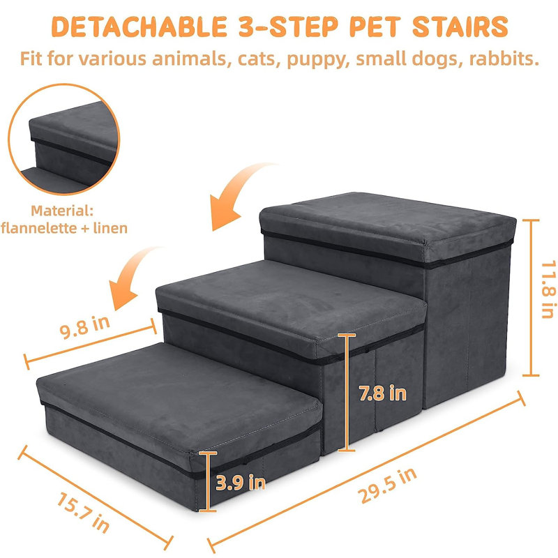 Aashia Collapsible Stairs With 3 Steps