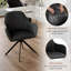 Modern Dining Chairs Set, Ergonomic Back with Soft Padded Armrests, 360° Swivel Thickened Breathable Seat, Sturdy Metal Legs, Easy Assembly-1696877345-1696877348
