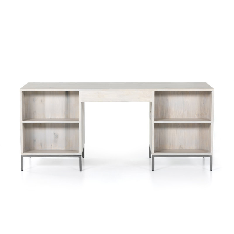 Trey Solid Wood Executive Desk, Dove Poplar