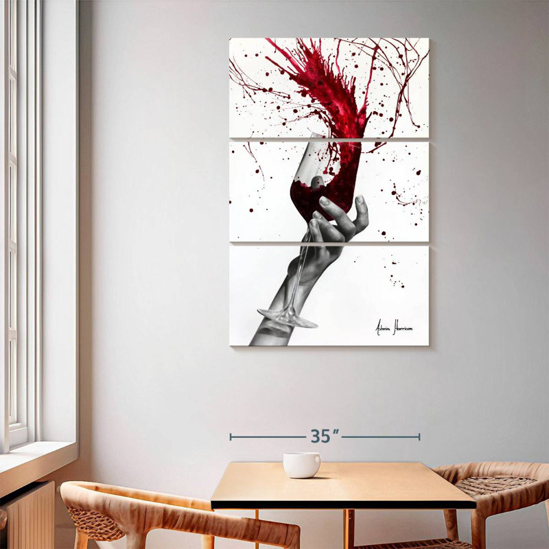 Yarlin Deep Red Swirl, 65" H x 42" W