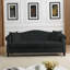 Canapé Chesterfield 79 po en velours noir pour salon, canapé 3 places