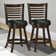 Leakey Swivel Upholstered Stool with Solid Wood Frame