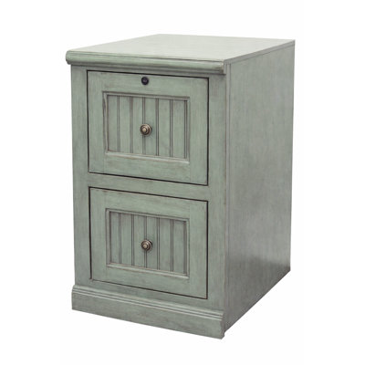 18.25'' Wide 2 -Drawer Solid Wood File Cabinet