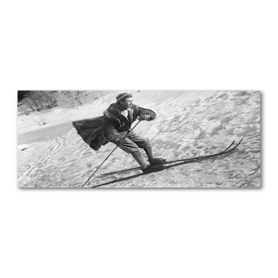 Skier - No Frame Print on Glass
