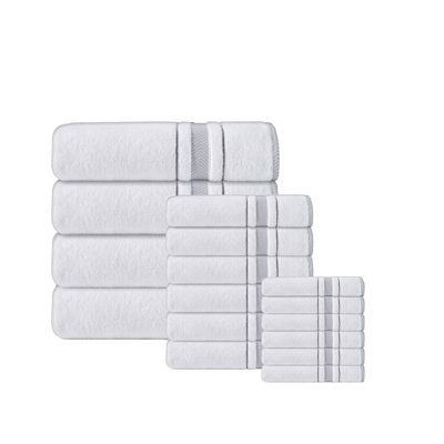 Ensemble de serviettes en coton turc 16 pièces Leyburn