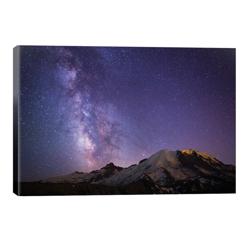 Milky Way As Seen from Mount Rainier, Mount Rainier National Park, Washington, USA 1 Piece Wall Art on Canvas, Wrapped Canvas