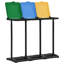 Ciera Plastic Touch Top Multi-Compartment Rubbish & Recycling Bin - 110L