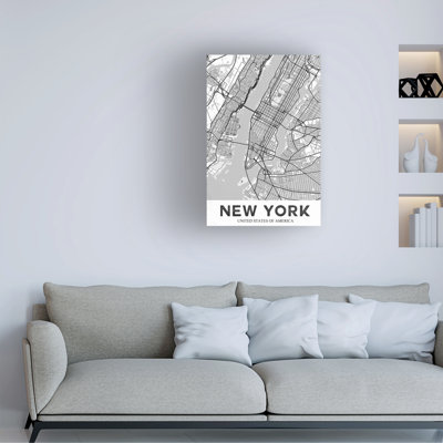 Bolog Studiosix New York White Canvas Art